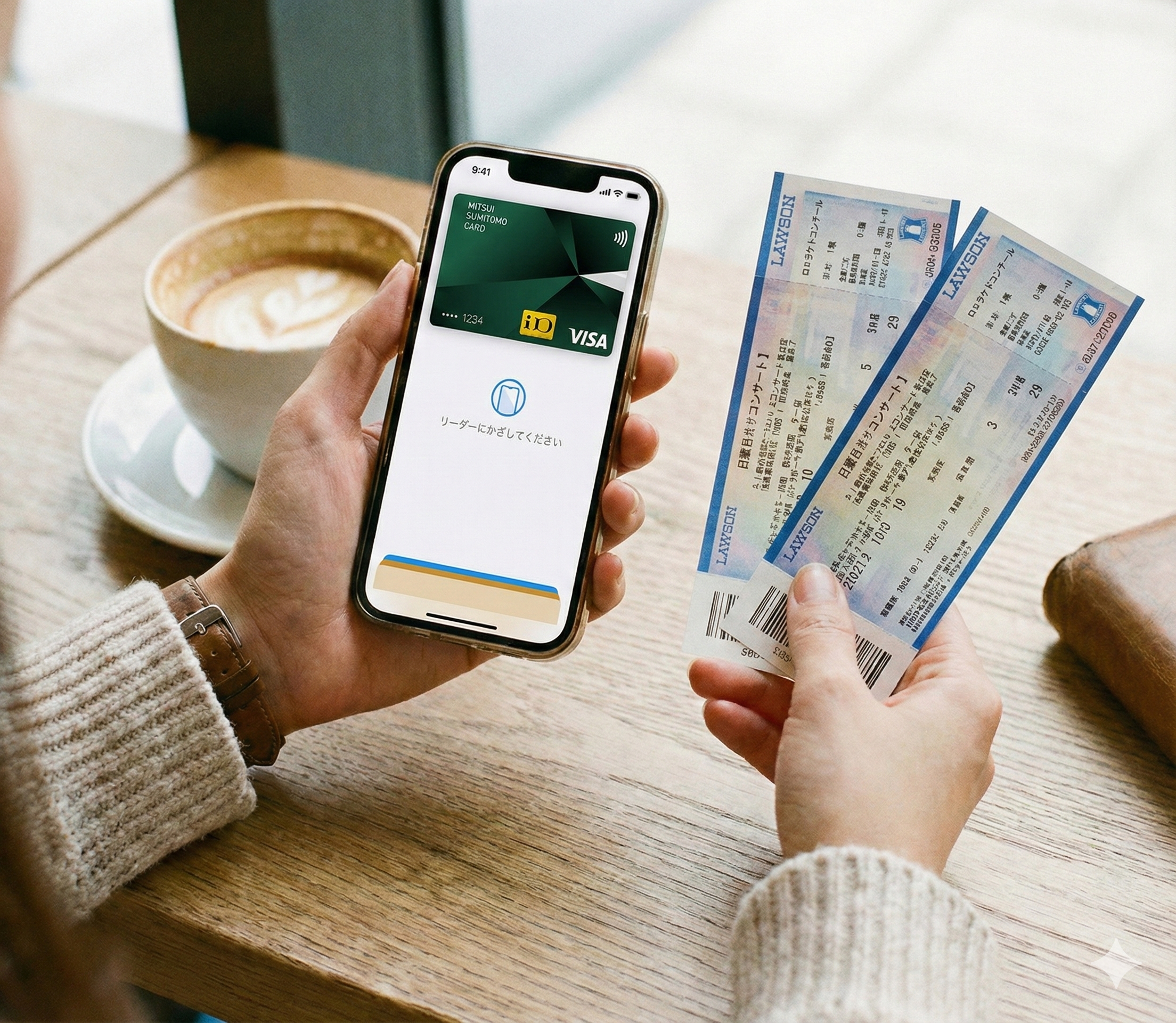 ライブチケットとスマホのタッチ決済